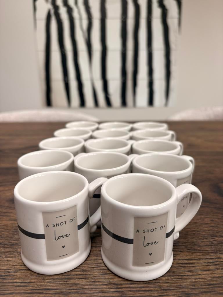 Bastion collections espresso mokjes 14 voorrasif, Huis en Inrichting, Keuken | Servies, Keramiek, Ophalen of Verzenden, Zo goed als nieuw