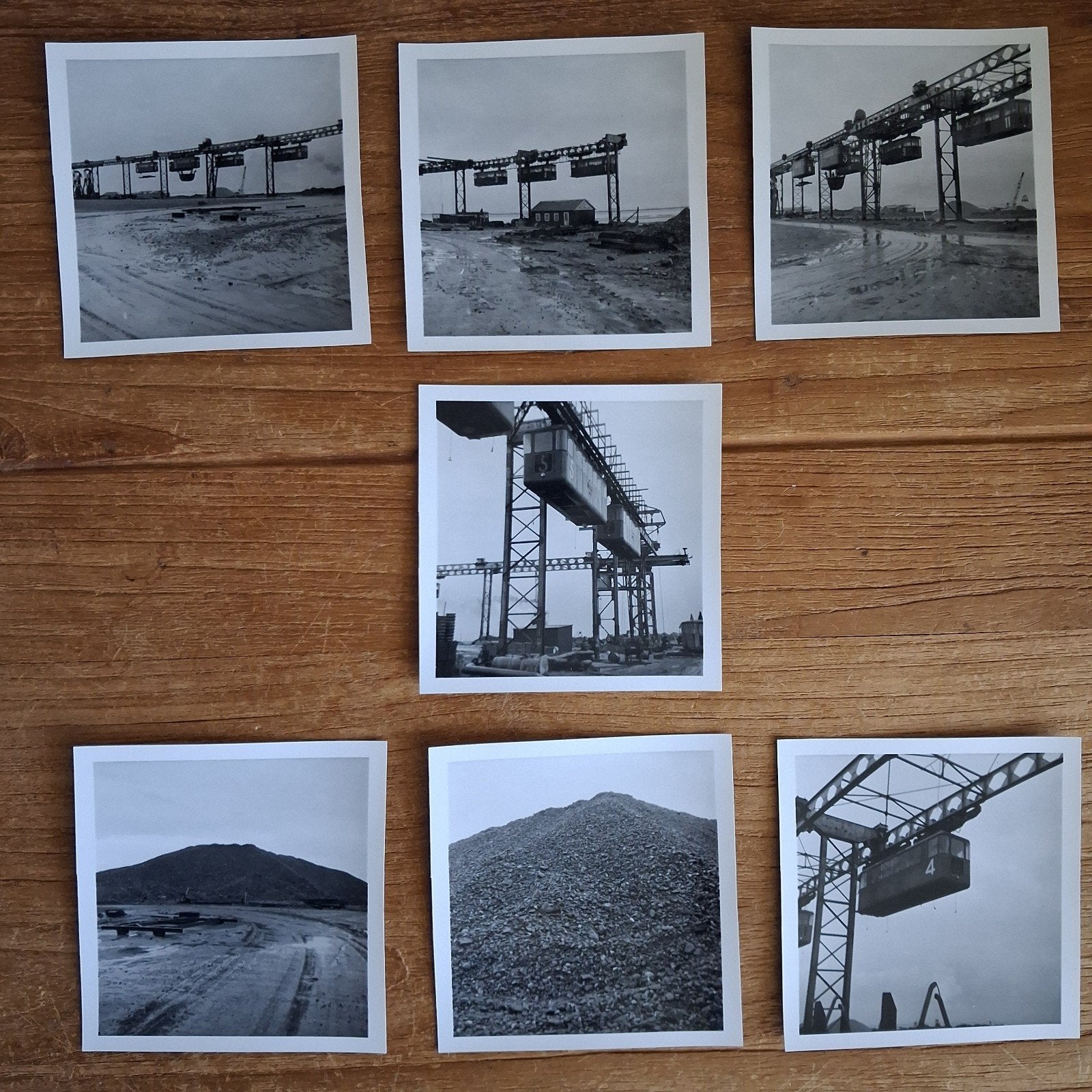 Foto's Aanleg Haringvlietdam Hellevoetsluis met Kabelbaan, Ophalen of Verzenden, Voor 1940, Overige onderwerpen