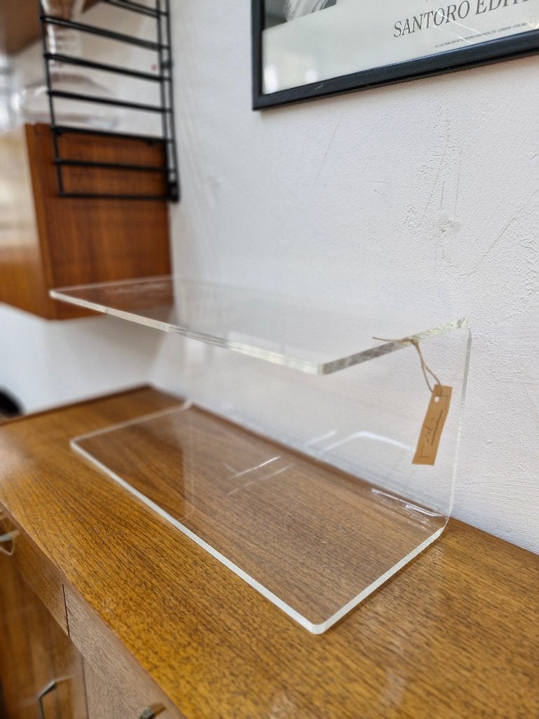 Vintage space age boekenplank plexiglas 70s, Huis en Inrichting, Woonaccessoires | Wandplanken en Boekenplanken, Ophalen, Gebruikt