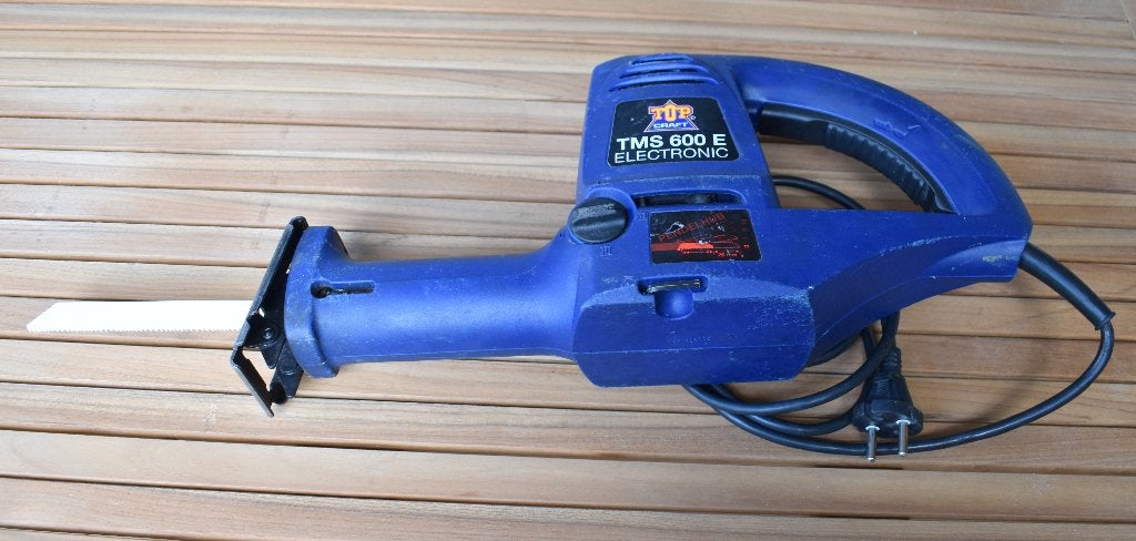 Topcraft Reciprozaag TMS 600E in doos, Doe-het-zelf en Verbouw, Gereedschap | Zaagmachines, Gebruikt, 70 mm of meer, 600 tot 1200 watt