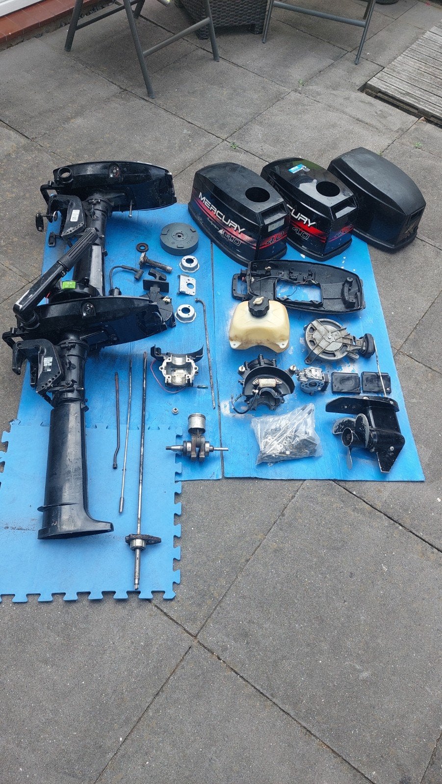 Onderdelen Mercury 4 en 5 pk 2 takt, Ophalen, Motor en Techniek, Motorboot
