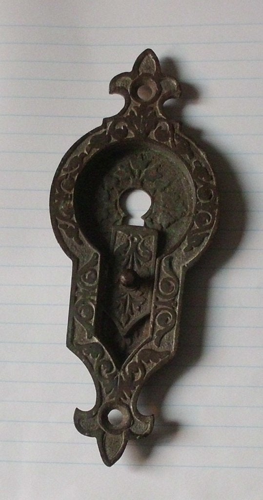 Antiek sleutelplaat 1880 eeuw ., Antiek en Kunst, Ophalen of Verzenden