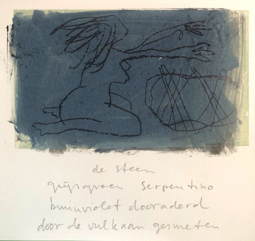 Wim Zurne (1953) Kleurenzeefdruk 'Vrouw en de Steen' 1993, Antiek en Kunst, Ophalen of Verzenden
