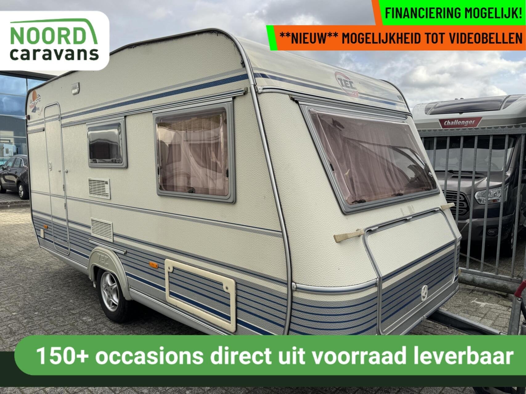 Tec TRAVEL KING 450, DWARSBED, TREINZIT, VOORTENT, MOVER, Caravans en Kamperen, Hordeur, T.E.C., Bedrijf, Treinzit