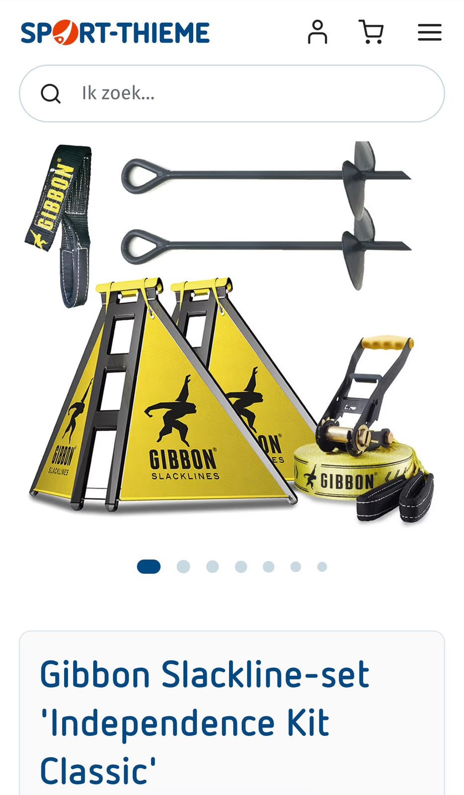 Gibbon slackline independence kit, Ophalen, Gebruikt