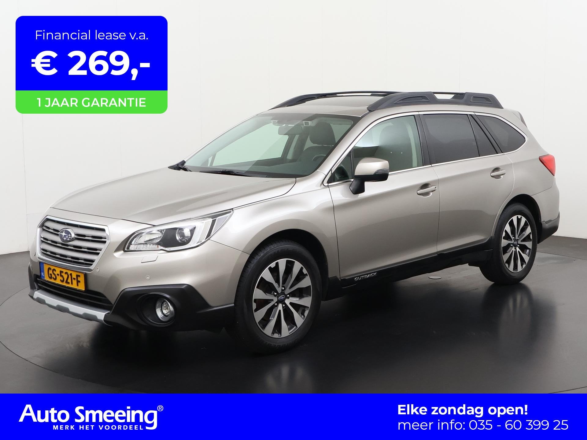 Subaru Outback 2.5i Premium | Schuifdak | Trekhaak | Leder |, Auto's, Subaru, Automaat, Gebruikt, 4 cilinders, 2498 cc