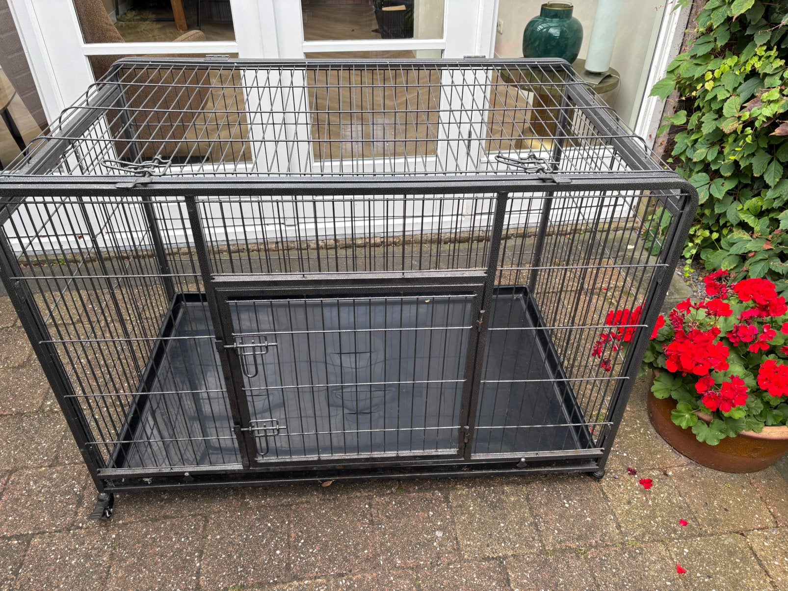 Honden bench grijs/zwart (Adori heavy duty), Dieren en Toebehoren, Ophalen, Gebruikt