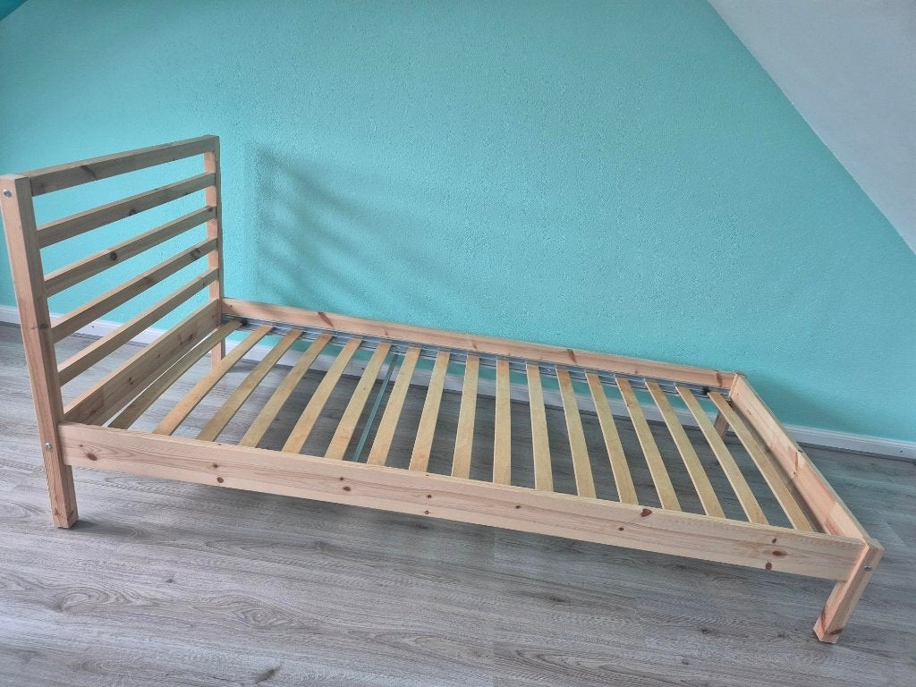 Eenpersoonsbed Ikea Tarva, Ophalen, Gebruikt, 90 cm, 200 cm