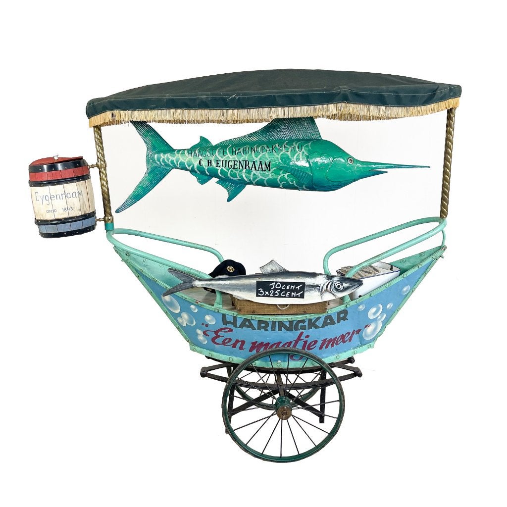 Vintage Nederlandse Viskraam - haringkar - marktkraamdisplay, Ophalen