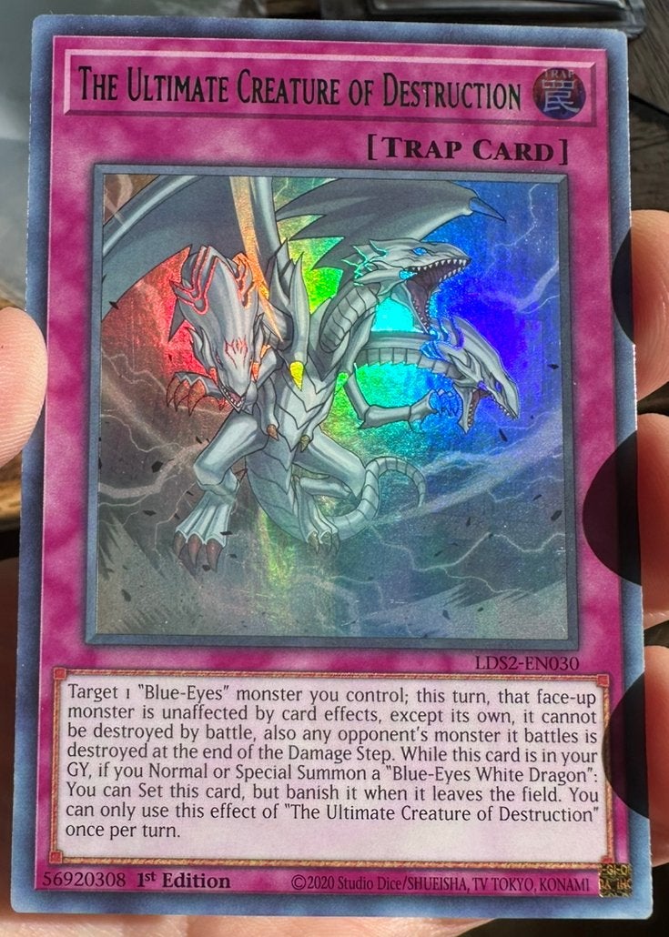 Yu-Gi-Oh! The Ultimate Creature of Destruction LDS2 1st !, Ophalen of Verzenden, Zo goed als nieuw, Foil