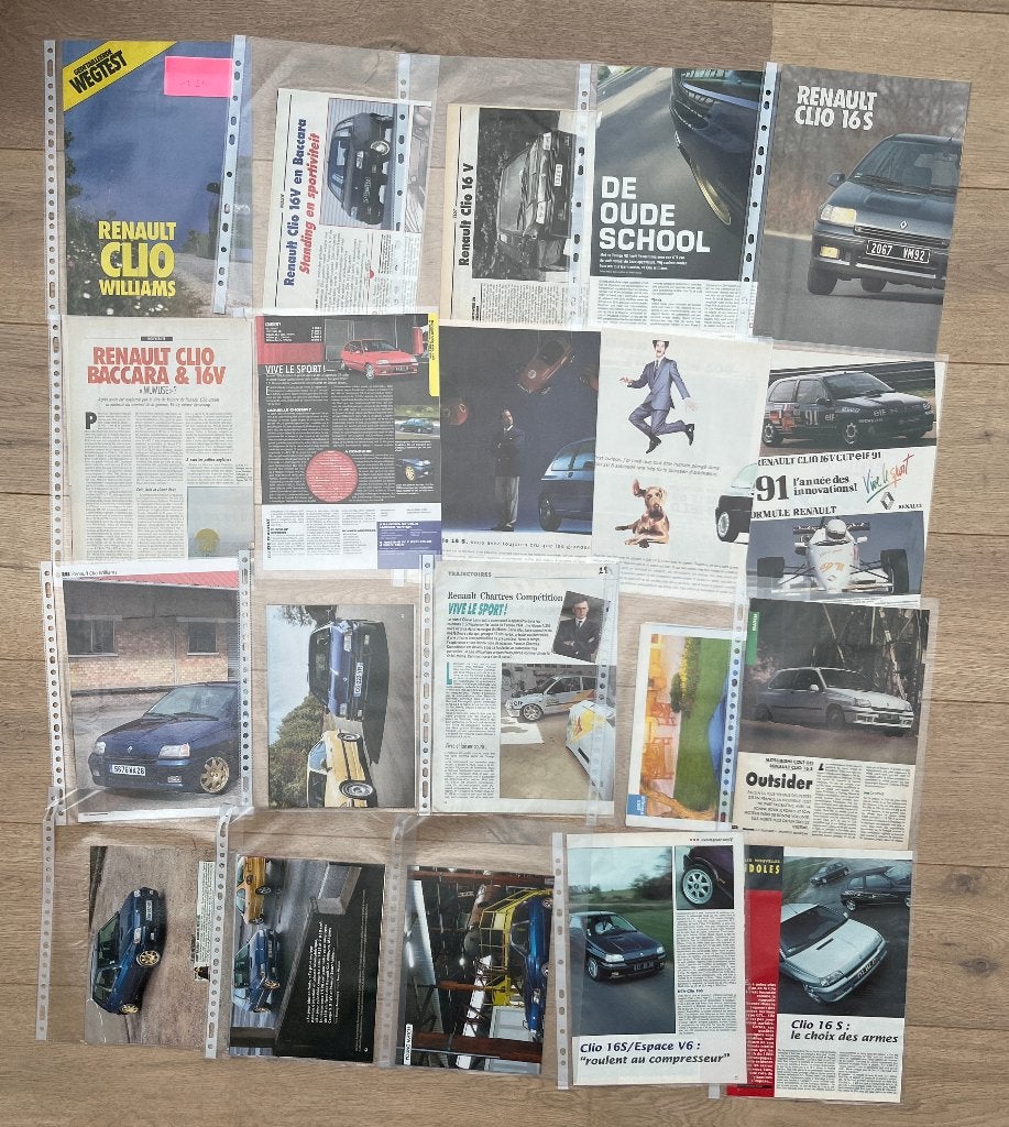 RENAULT CLIO 16V & RENAULT CLIO WILLIAMS - ARTIKELS, Verzenden, Renault
