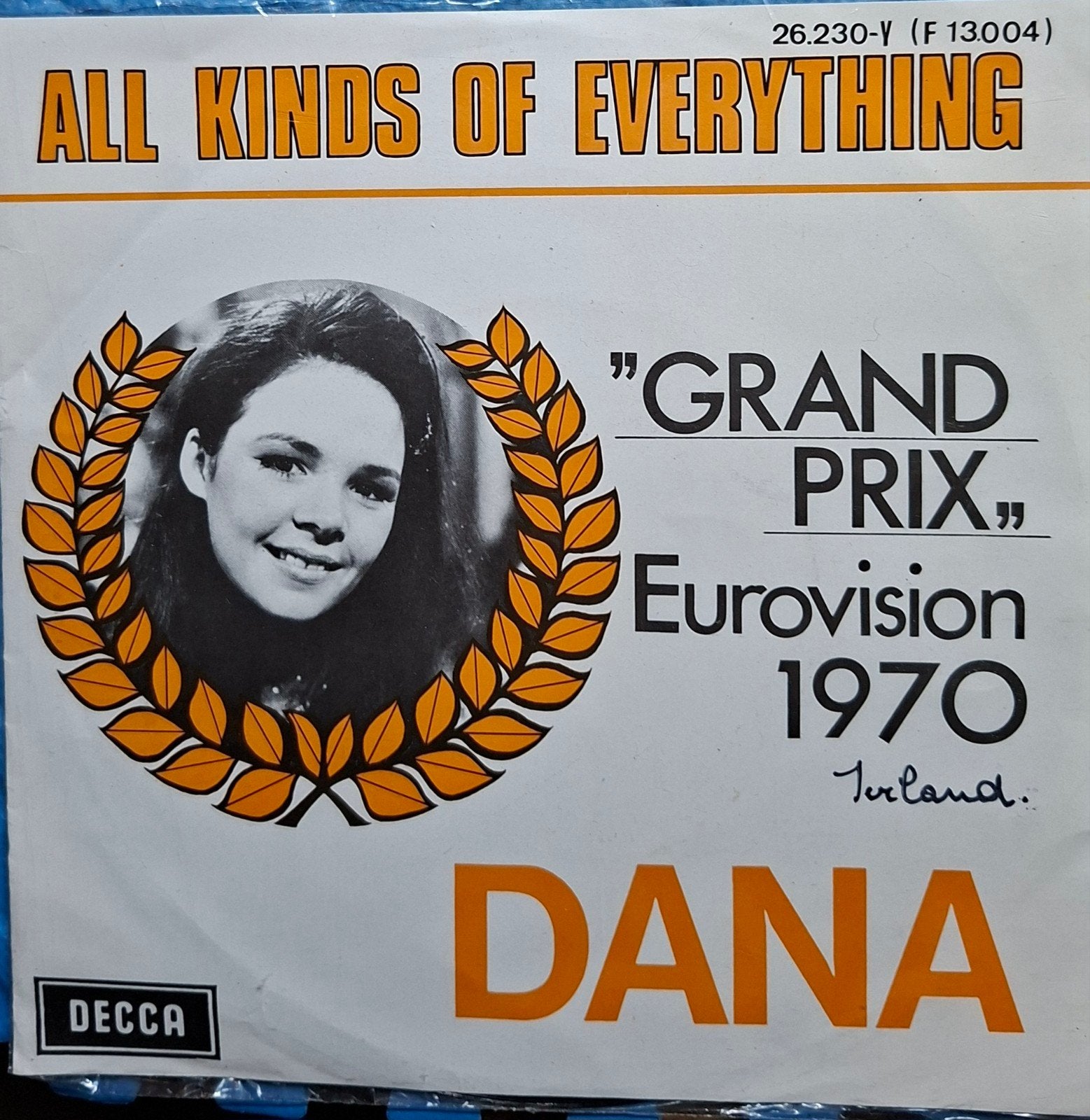 Dana - All Kinds of Everything (Grand Prix Eurovision 1970), Gebruikt, 7 inch, Ophalen of Verzenden, Pop