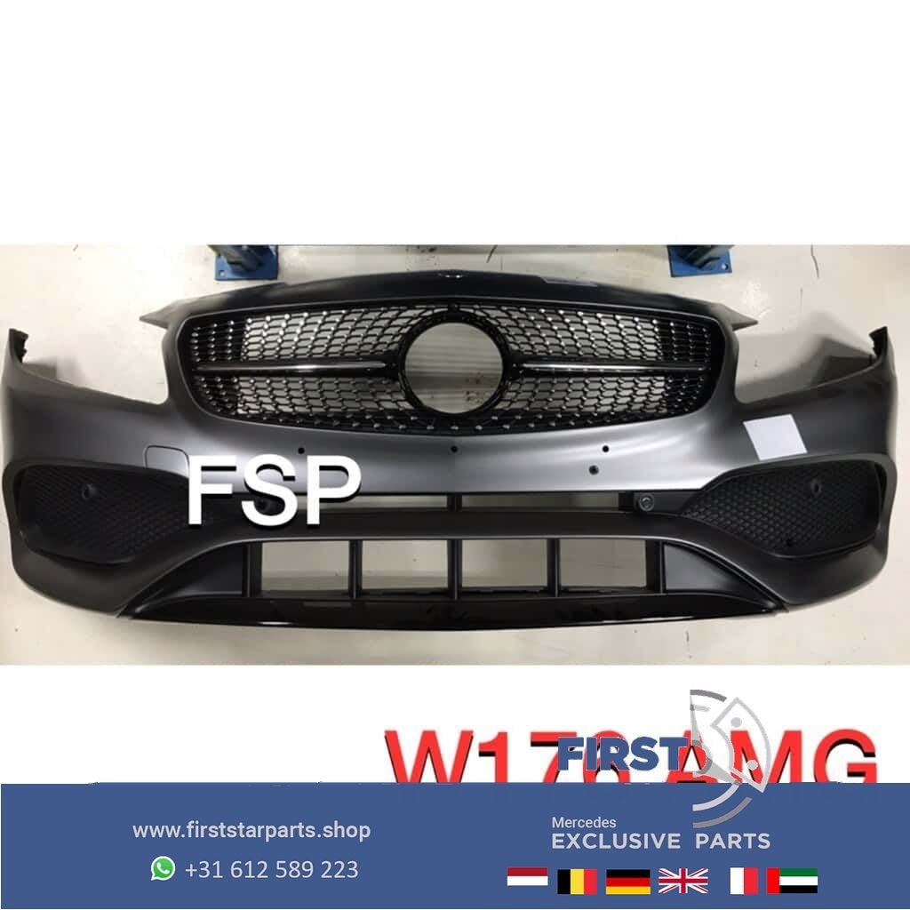 W176 Facelift 2018 AMG Voorbumper + diamond gril compleet Me, Gebruikt, -, Voor, Ophalen of Verzenden