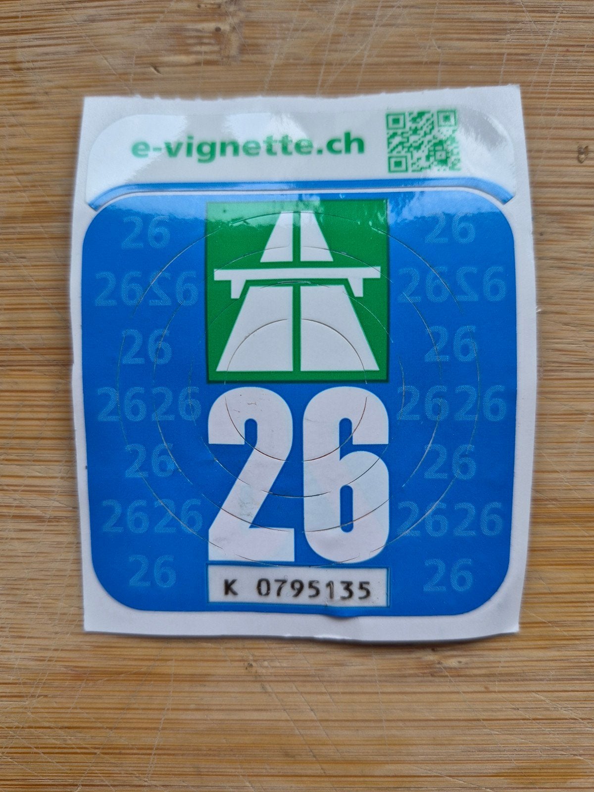 Vignet Zwitserland 2026, Eén persoon