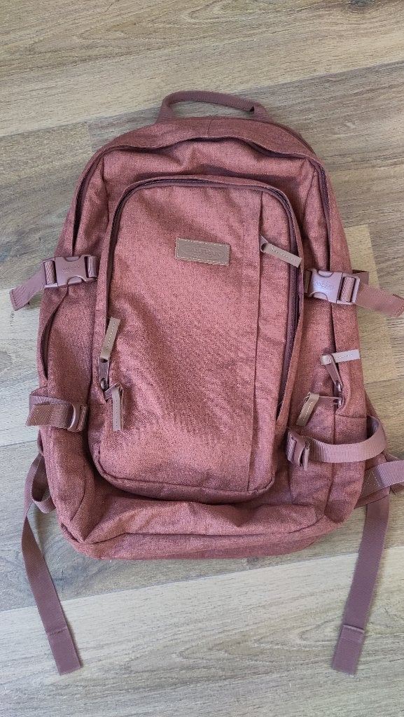 Stijlvolle roze rugzak met laptopvak - Zo goed als nieuw, 15 inch, Verzenden, Gevoerd laptopvak, Roze