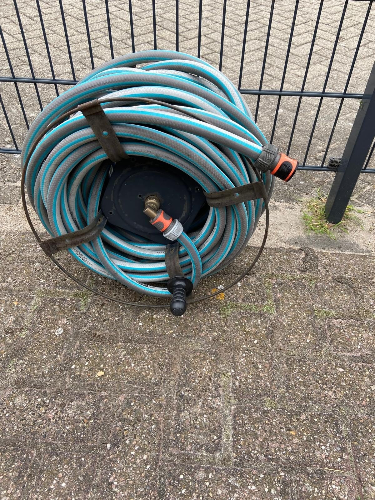 Gardena tuinslang met haspel - 19 mm (3/4"), Tuin en Terras, Ophalen, Gebruikt, Tuinslanghaspel