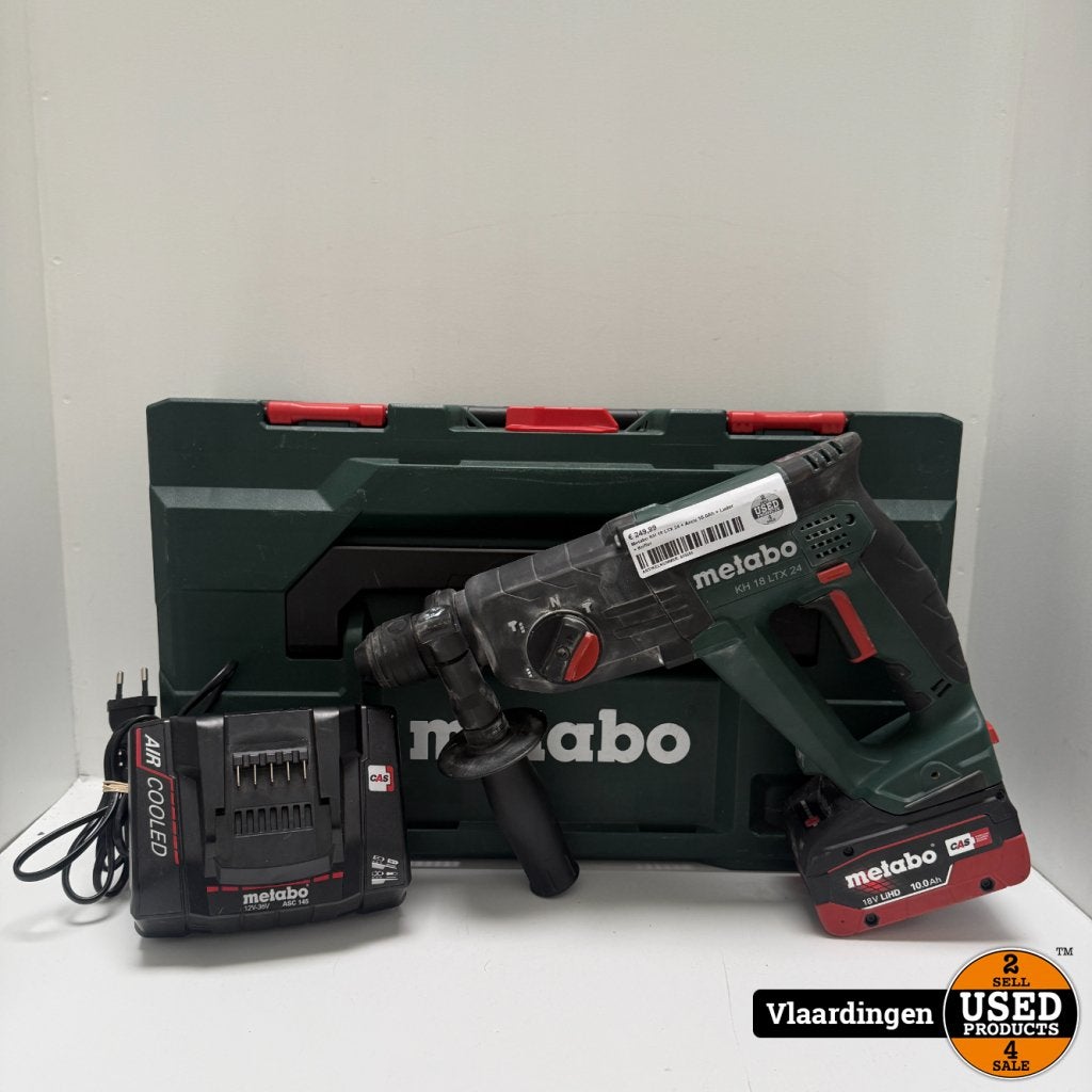 Metabo KH 18 LTX 24 + Accu 10.0Ah + Lader + Koffer, Metabo, Gebruikt, Support@metabo.com, Metabo Corporation, Metabo-Werke GmbH, 
72622 NÃ¼rtingen
Germany