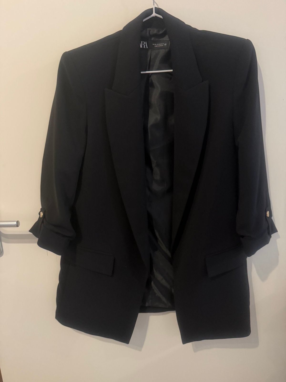 Zara blazer maat s, Ophalen, Zo goed als nieuw, Maat 48/50 (M), Zwart