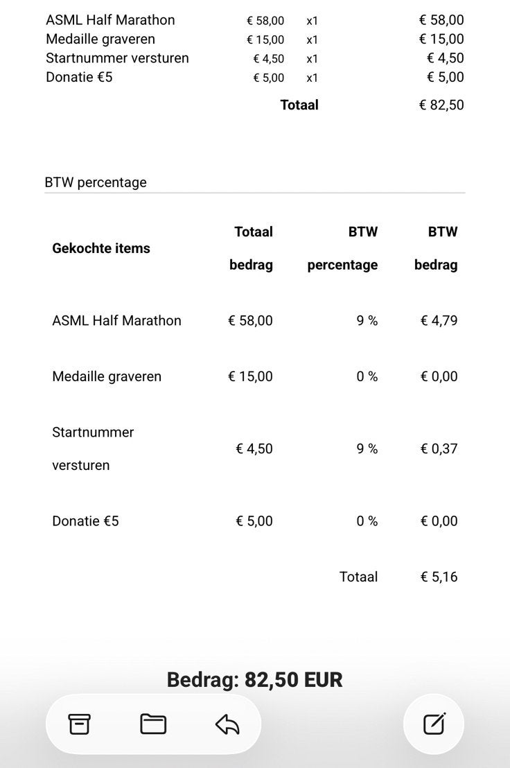 Ticket Halve Marathon Eindhoven 2026 incl medaille graveren!, Eén persoon, Overige soorten