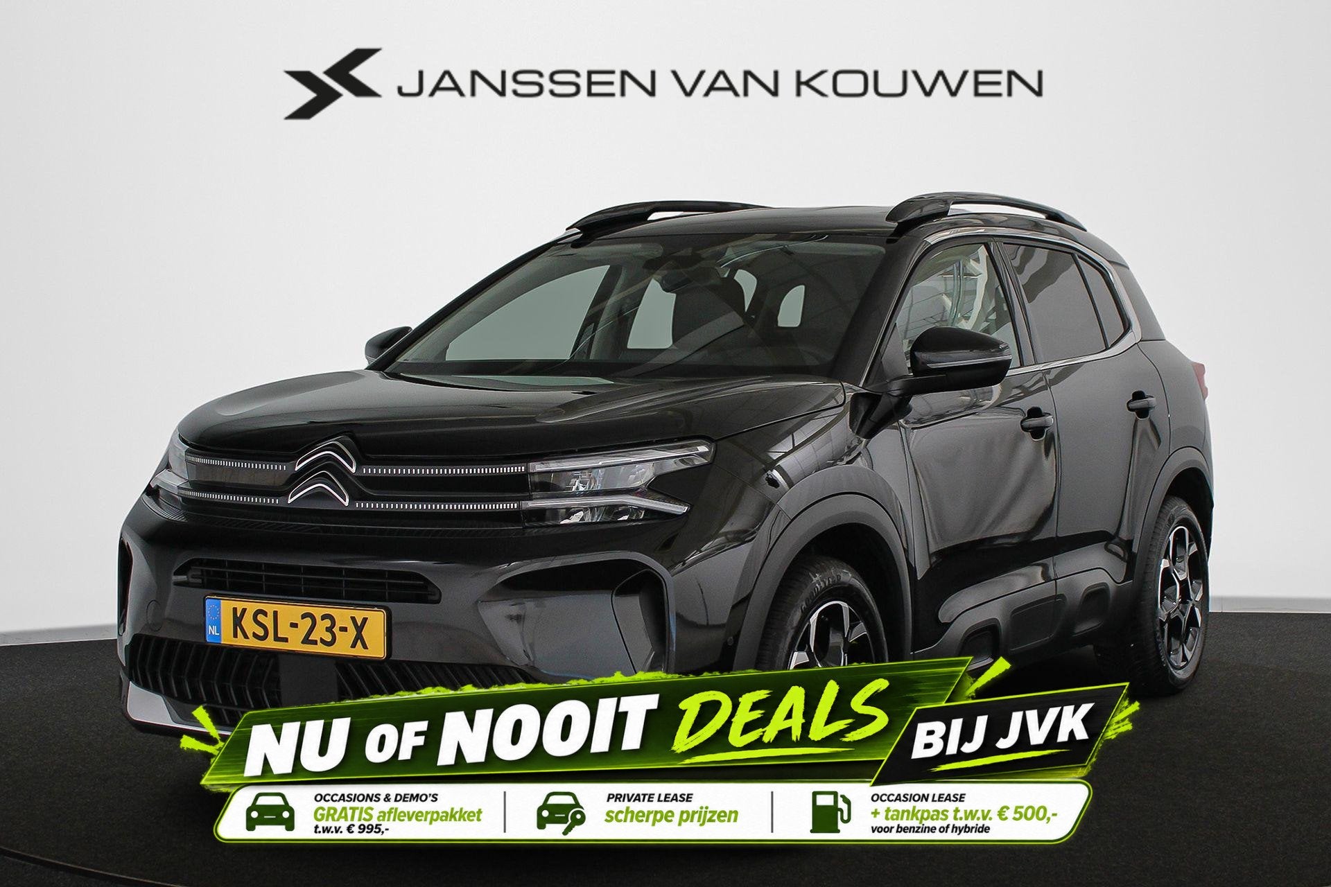 Citroen C5 Aircross 1.2 Hybrid 136 Max Stoelverwarming Achte, Auto's, 145 pk, 1199 cc, C5 Aircross, Zwart