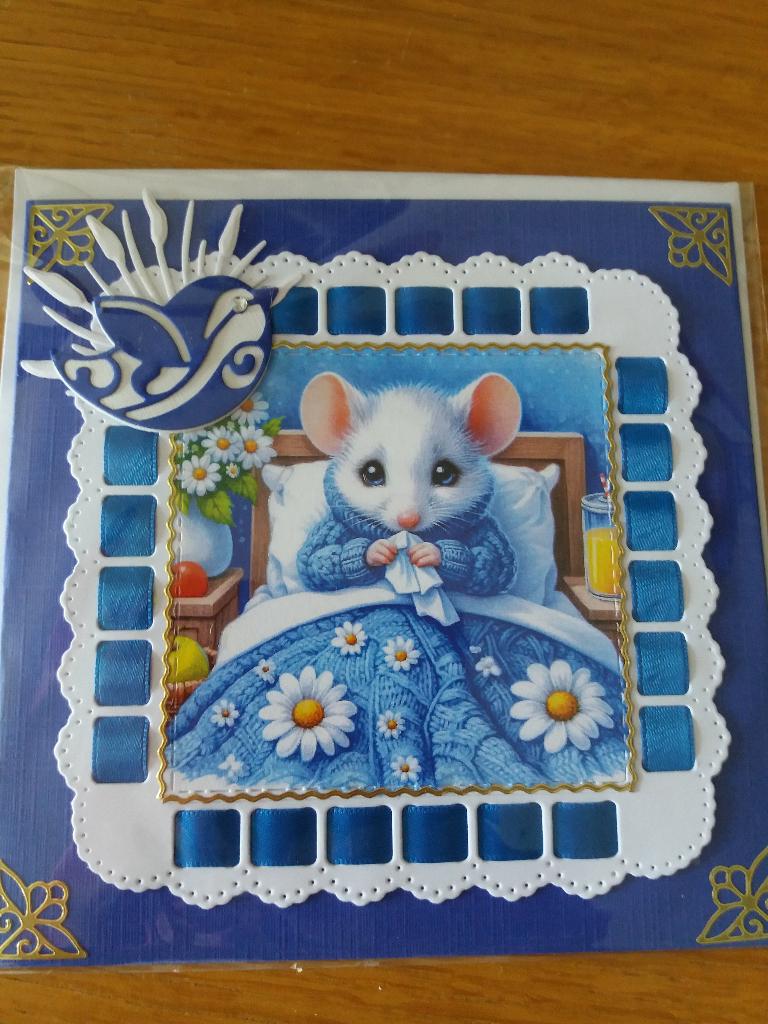 Blanko kaartje no. 2482, Hobby en Vrije tijd, Kaarten | Zelfgemaakt, Ophalen of Verzenden, Nieuw, Dieren