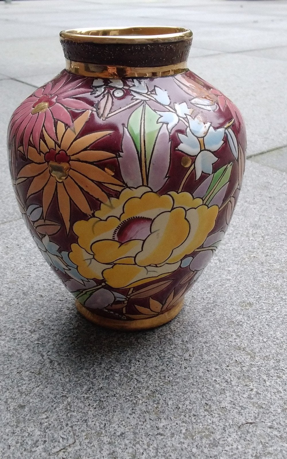 Vaas Boch frères Bloemdekor Nagako, Ophalen of Verzenden