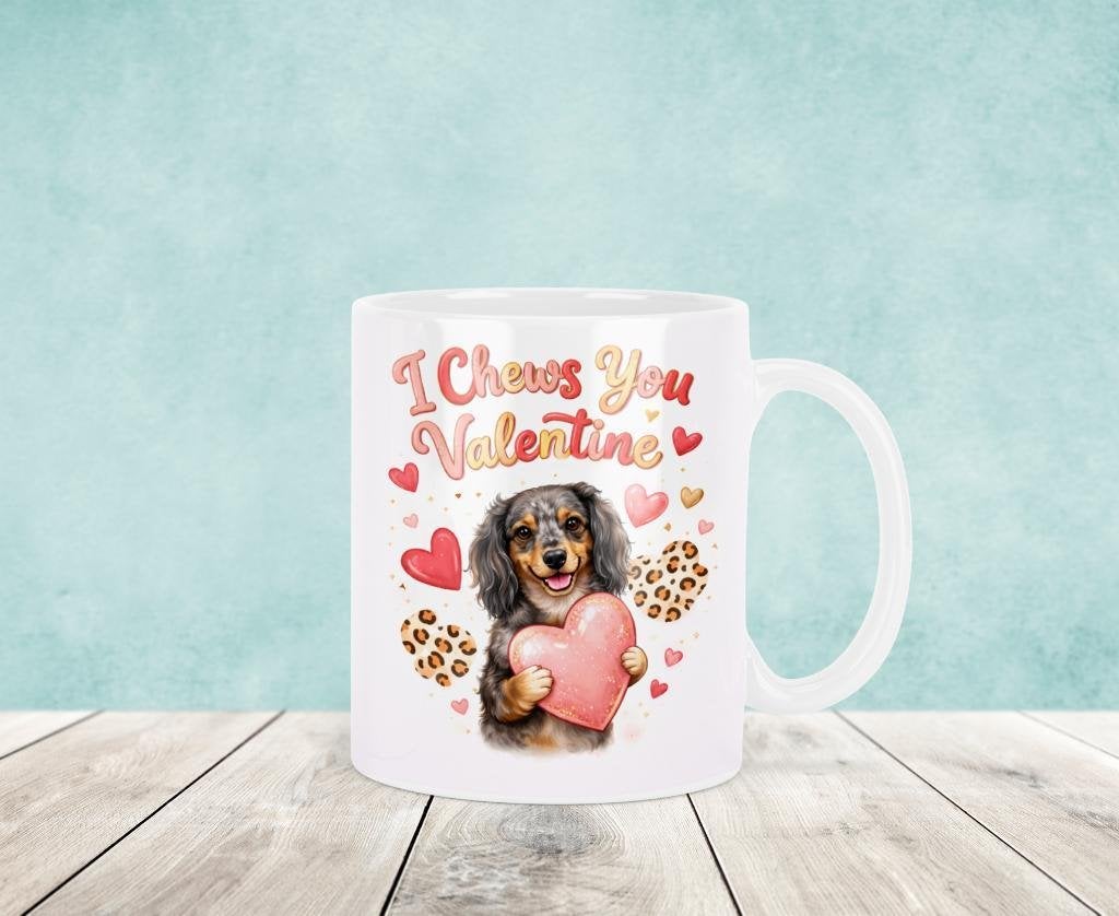 I Chews You Valentine - Teckel Mok, Verzenden, Keramiek, Nieuw, Overige stijlen