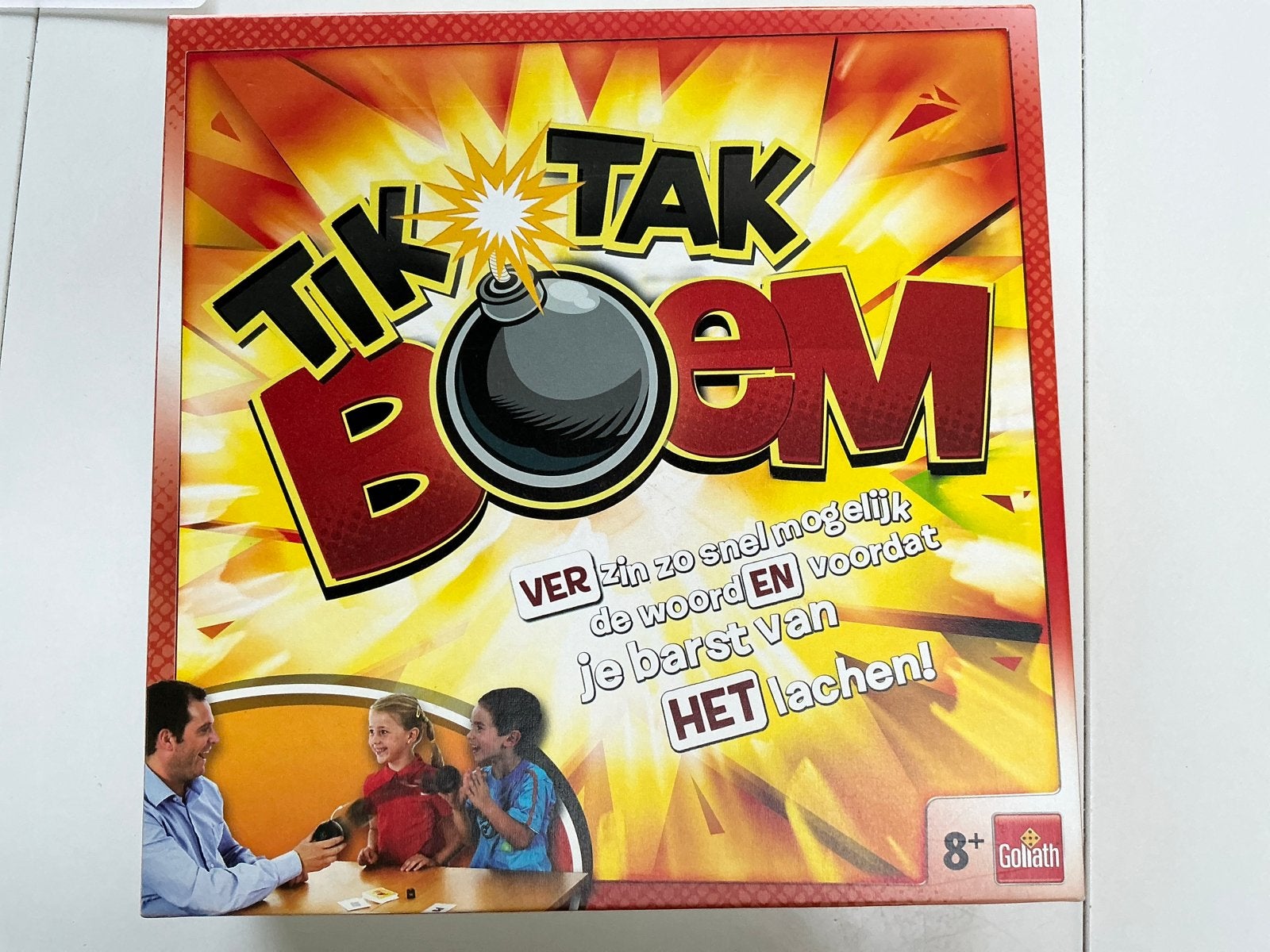 Tik Tak Boem - Het hilarische woordspel van Goliath, Drie of vier spelers, Ophalen of Verzenden, Gebruikt