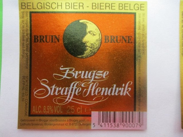 bieretiket Belgie 10-7 (E31) liefmans, Verzamelen, Ophalen of Verzenden, Gebruikt, Overige typen, Overige merken
