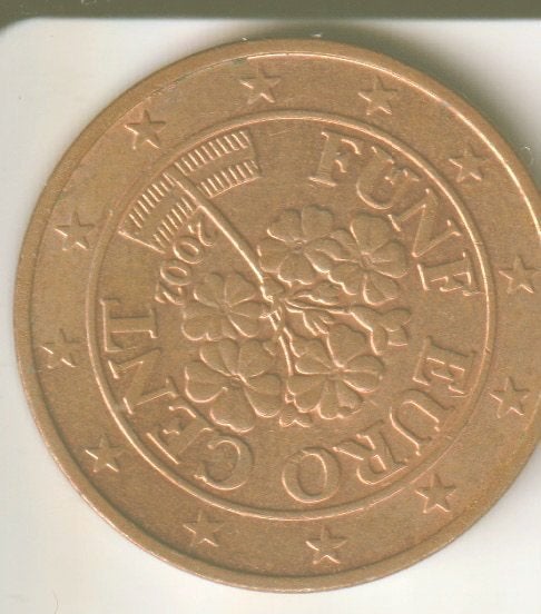 5 cent 2002 oostenrijk, Verzenden, Oostenrijk, 1 cent