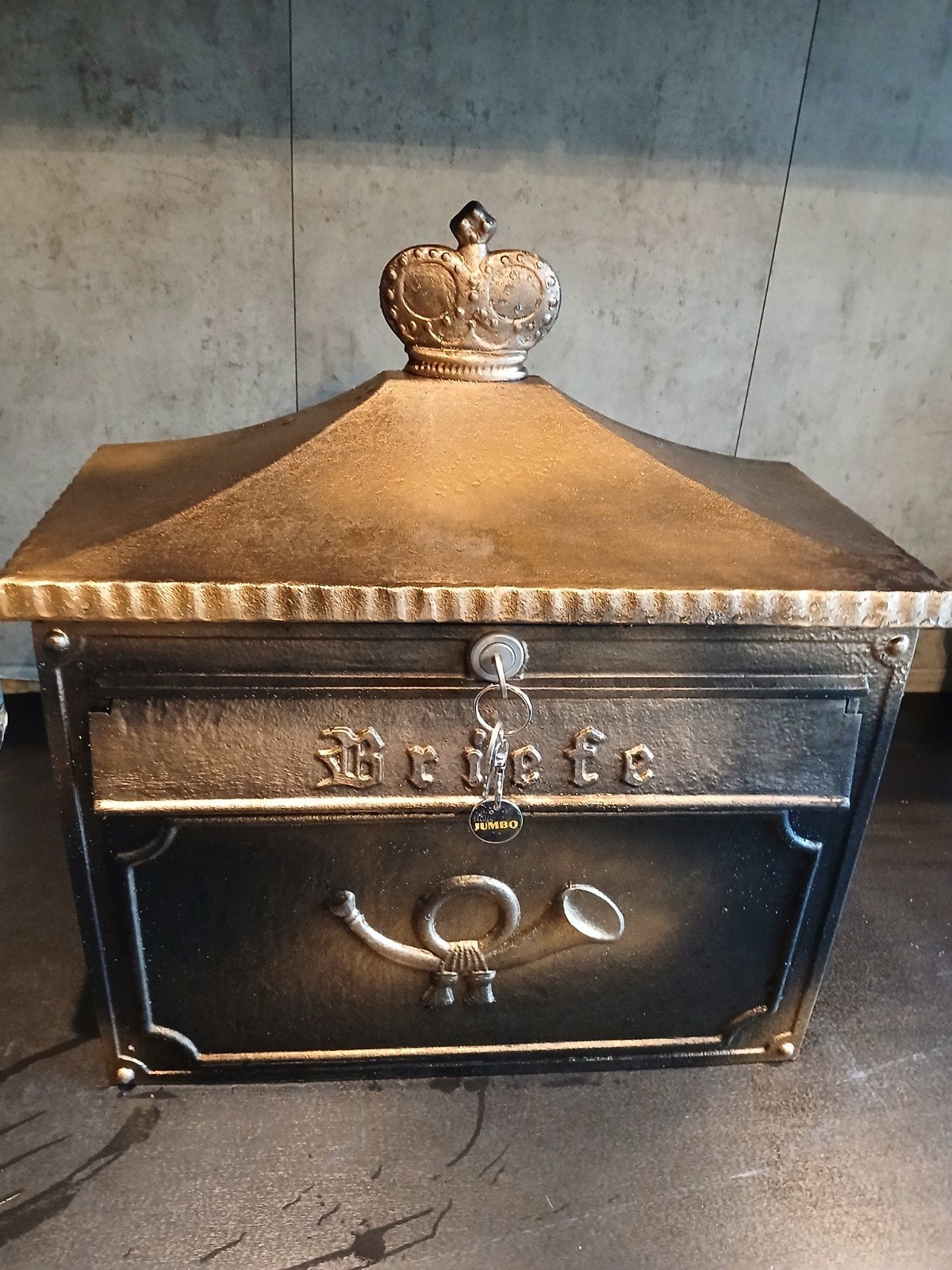 nostalgische brievenbus, Tuin en Terras, Ophalen of Verzenden, Zo goed als nieuw, Aluminium, Wandbrievenbus