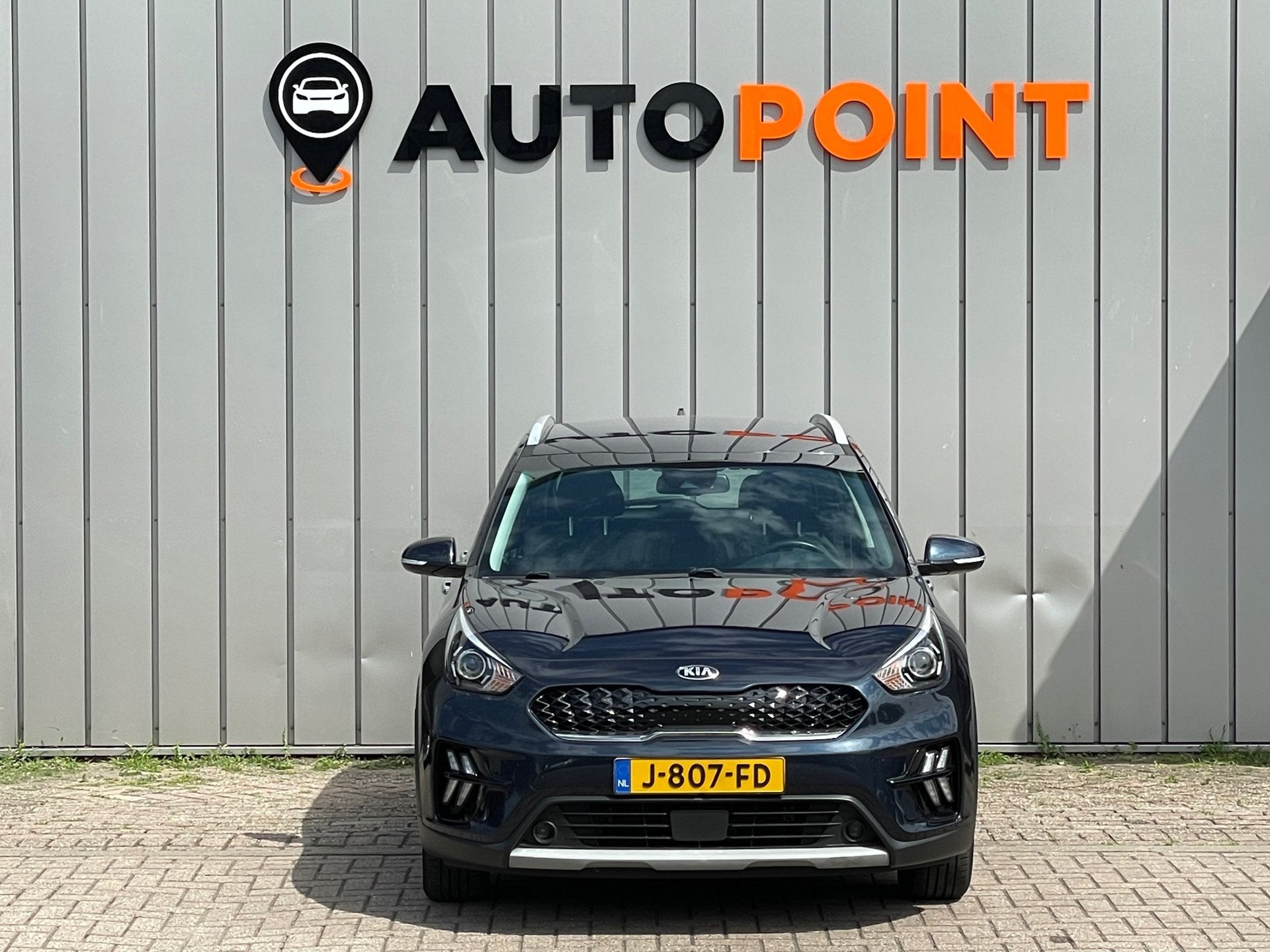 Kia Niro 1.6 GDi Hybrid DynamicLine DEALER OND EERSTE EIG, Auto's, Gebruikt, Blauw, Leder en Stof, Origineel Nederlands