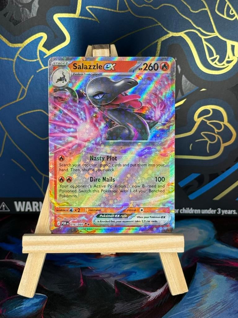 Salazzle ex #16 | Pokemon Perfect Order, Ophalen of Verzenden, Zo goed als nieuw, Losse kaart, Foil
