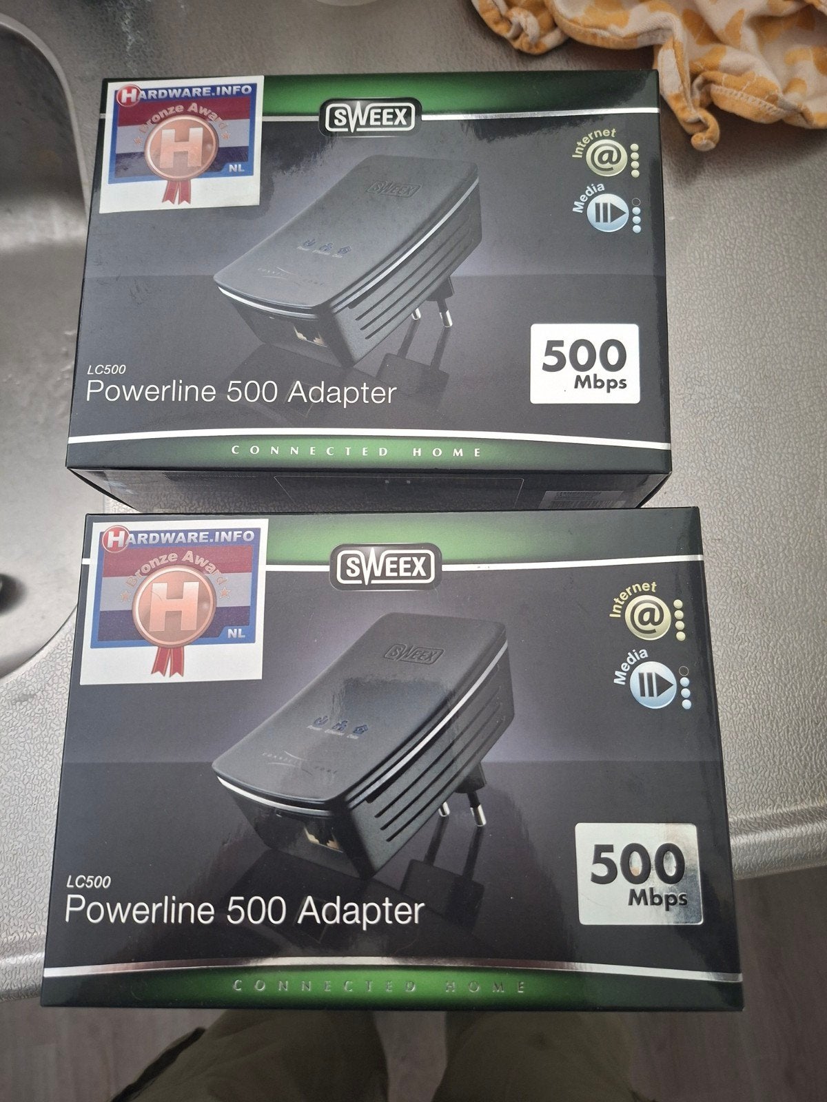 Sweex Powerline 500 Adapter Set - LC500, Ophalen of Verzenden, Nieuw, Sweex