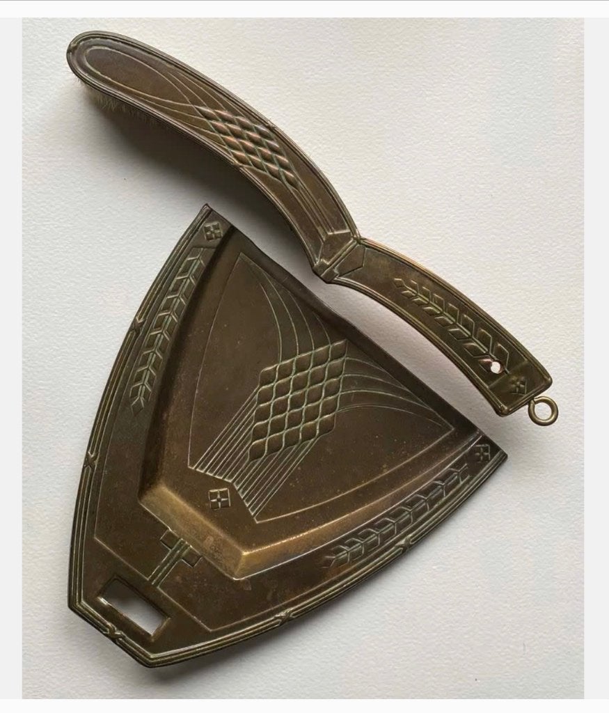 Vintage stoffer en blik Art Deco style, Ophalen of Verzenden