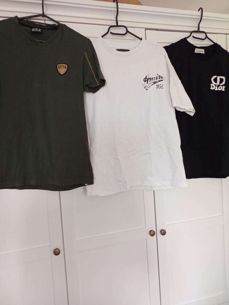 Set van 3T-shirts: EA7, Amiri, Dior, Kleding | Heren, T-shirts, Gedragen, Overige maten, Overige kleuren, Ophalen of Verzenden