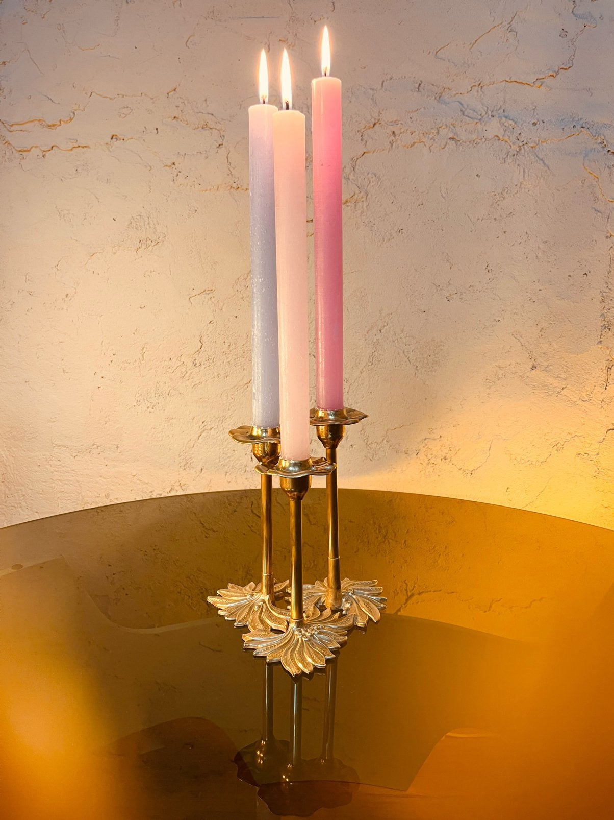 Art Nouveau Lotus “Gilde” kandelaar, Ophalen of Verzenden, Zo goed als nieuw, Kandelaar