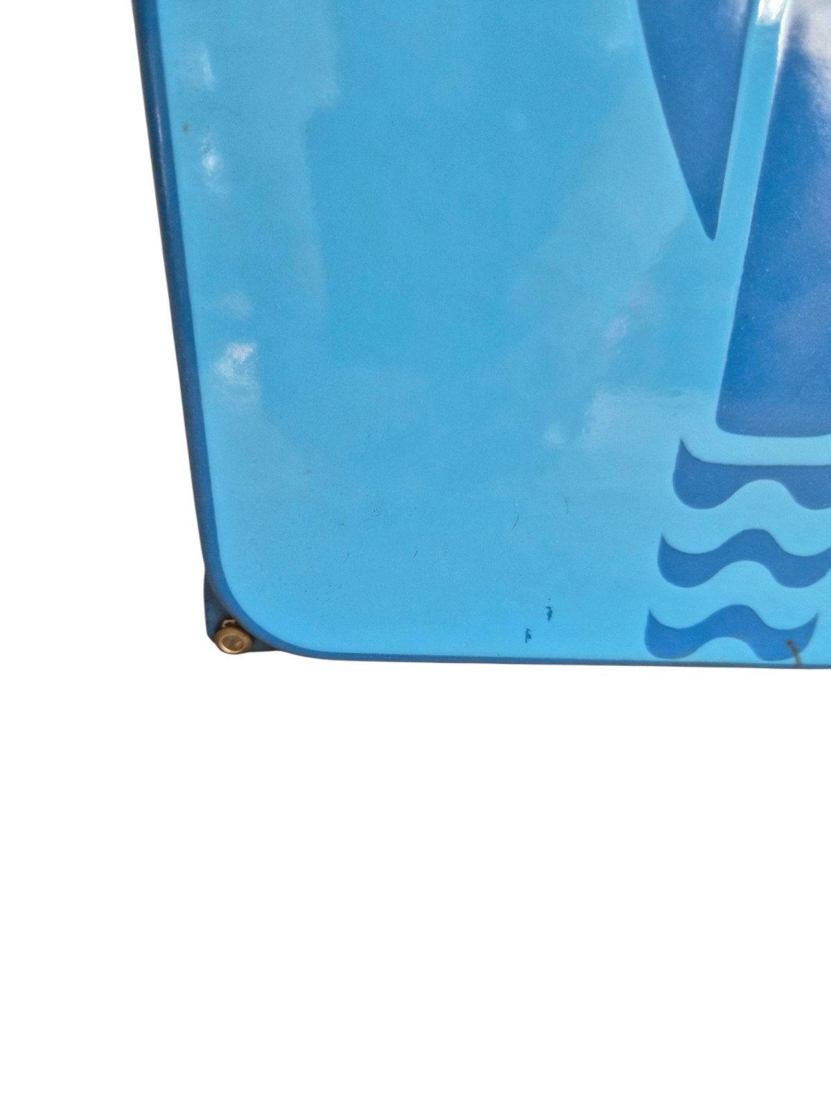 Emaille bord Erkend watertechnisch installateur, Verzamelen, Reclamebord, Langcat Bussum, Gebruikt, Onbekend