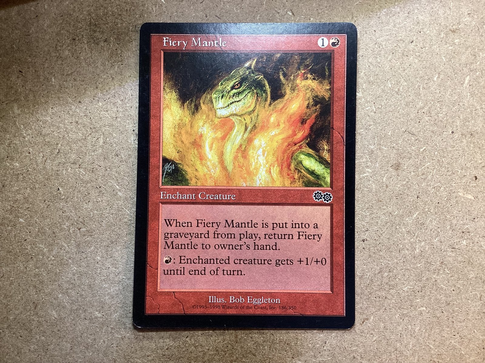 1x Fiery Mantle [186/350] (Excellent), Ophalen of Verzenden, Zo goed als nieuw, Losse kaart