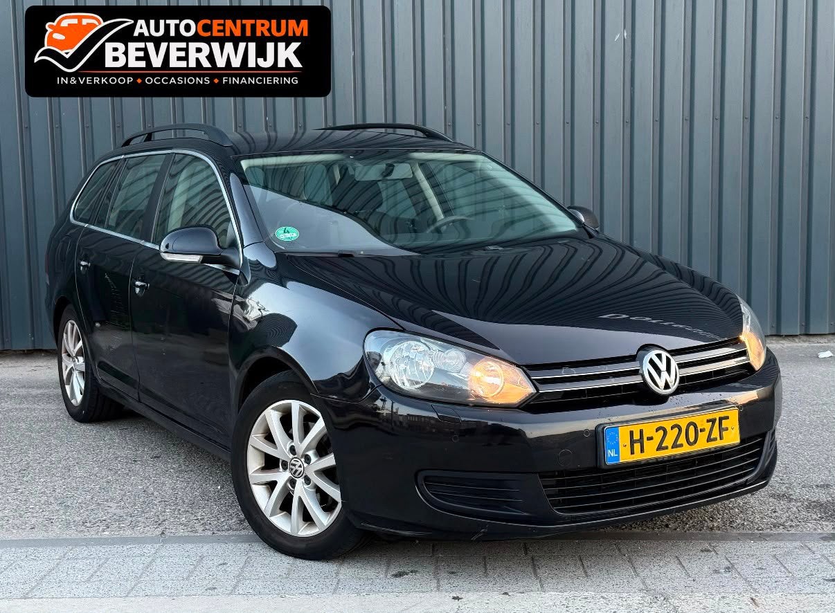 Volkswagen Golf 1.6 TDI 105pk Variant 2011 Zwart Stoelvw, Auto's, Volkswagen, Voorwielaandrijving, Stof, Zwart, 4 cilinders