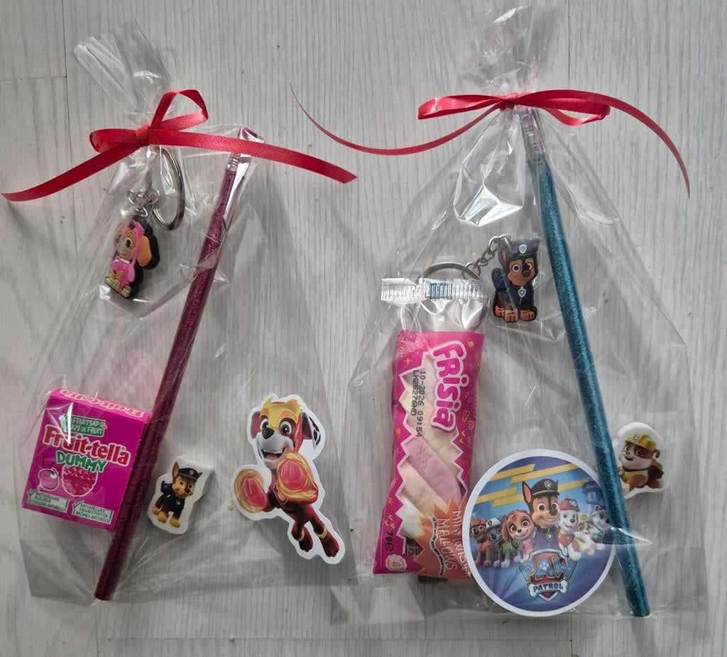 Traktatie paw patrol sleutelhanger,sticker,gum+potlood,snoep, Ophalen of Verzenden, Nieuw, Feestartikel, Verjaardag