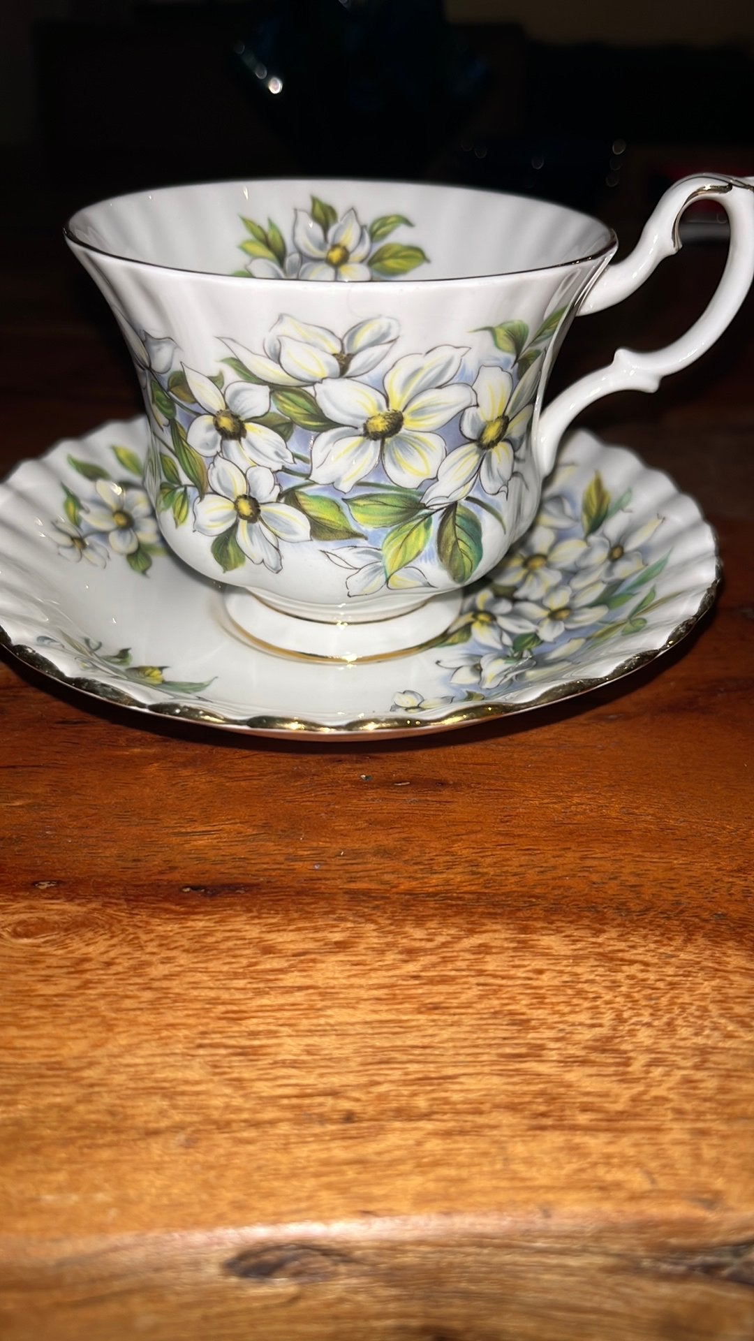 Royal Albert Pacific Dogwood kop en schotel , heren model, Antiek en Kunst, Ophalen
