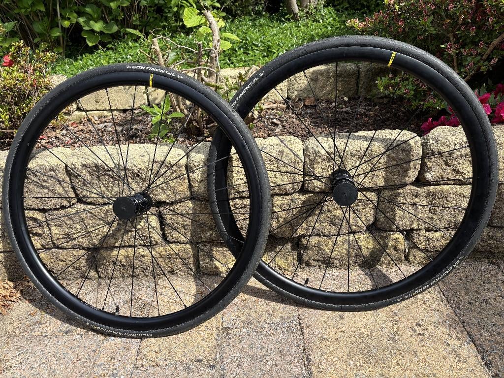 Mavic Ksyrium 30 Disc wielen nieuwe Conti GP 4000 banden, Fietsen en Brommers, Fietsonderdelen, Zo goed als nieuw, Aluminium, Mavic