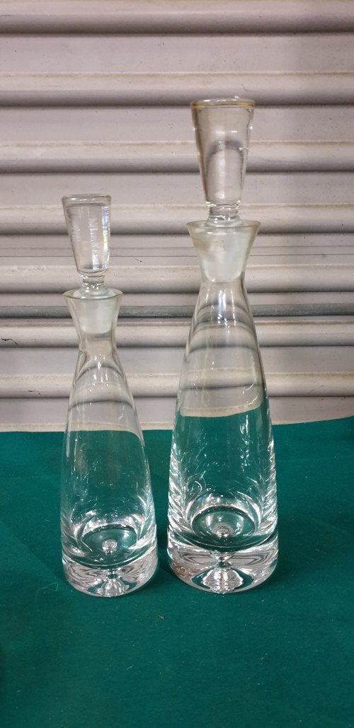 karaf 2 stuks van glas + glazen dop, Ophalen of Verzenden, 'T Olde Gre-j, Info@toldegrej.nl, Endepoelstraat 20f Didam