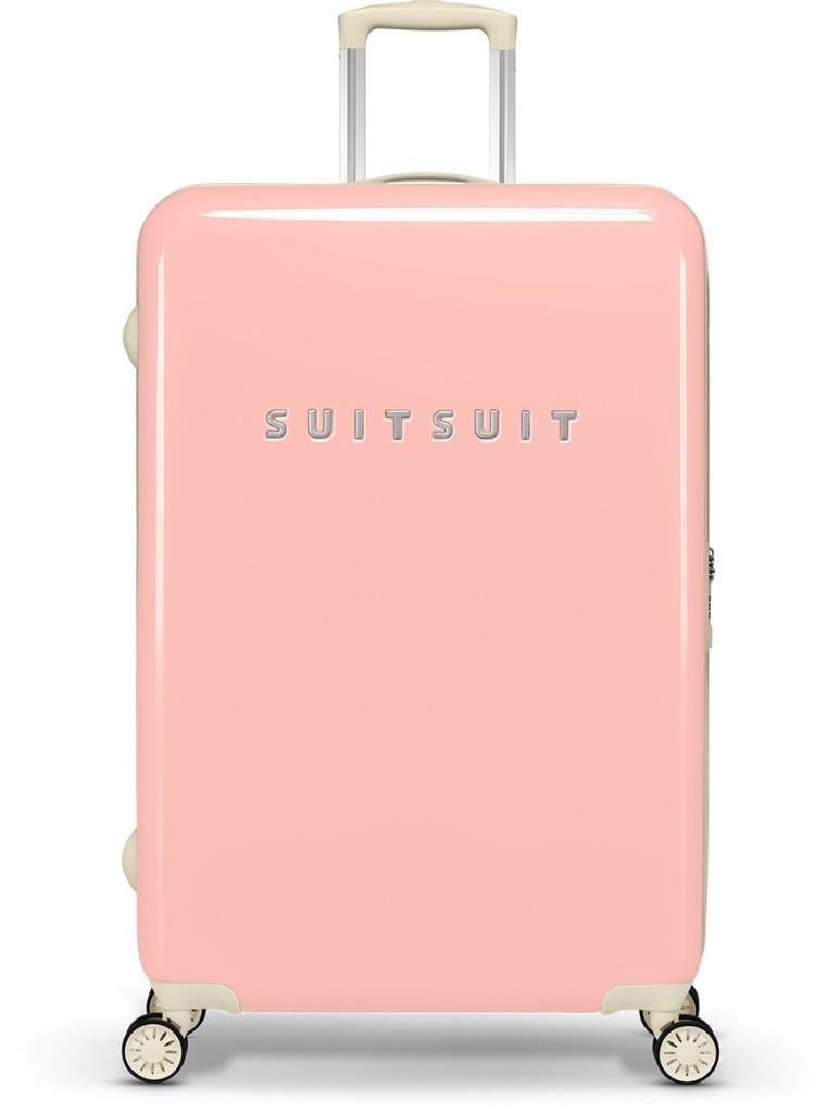 ✅ SUITSUIT Fabulous Fifties Papaya Peach koffer 76 cm NIEUW, Wieltjes, Hard kunststof, 45 tot 55 cm, Nieuw