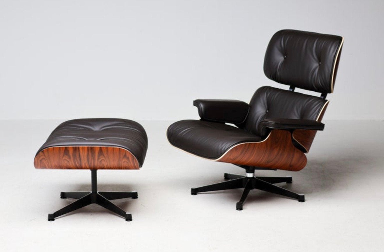 Eames Lounge Chair XL | Santos & Chocolade Leder, Ophalen, -, -, Nieuw