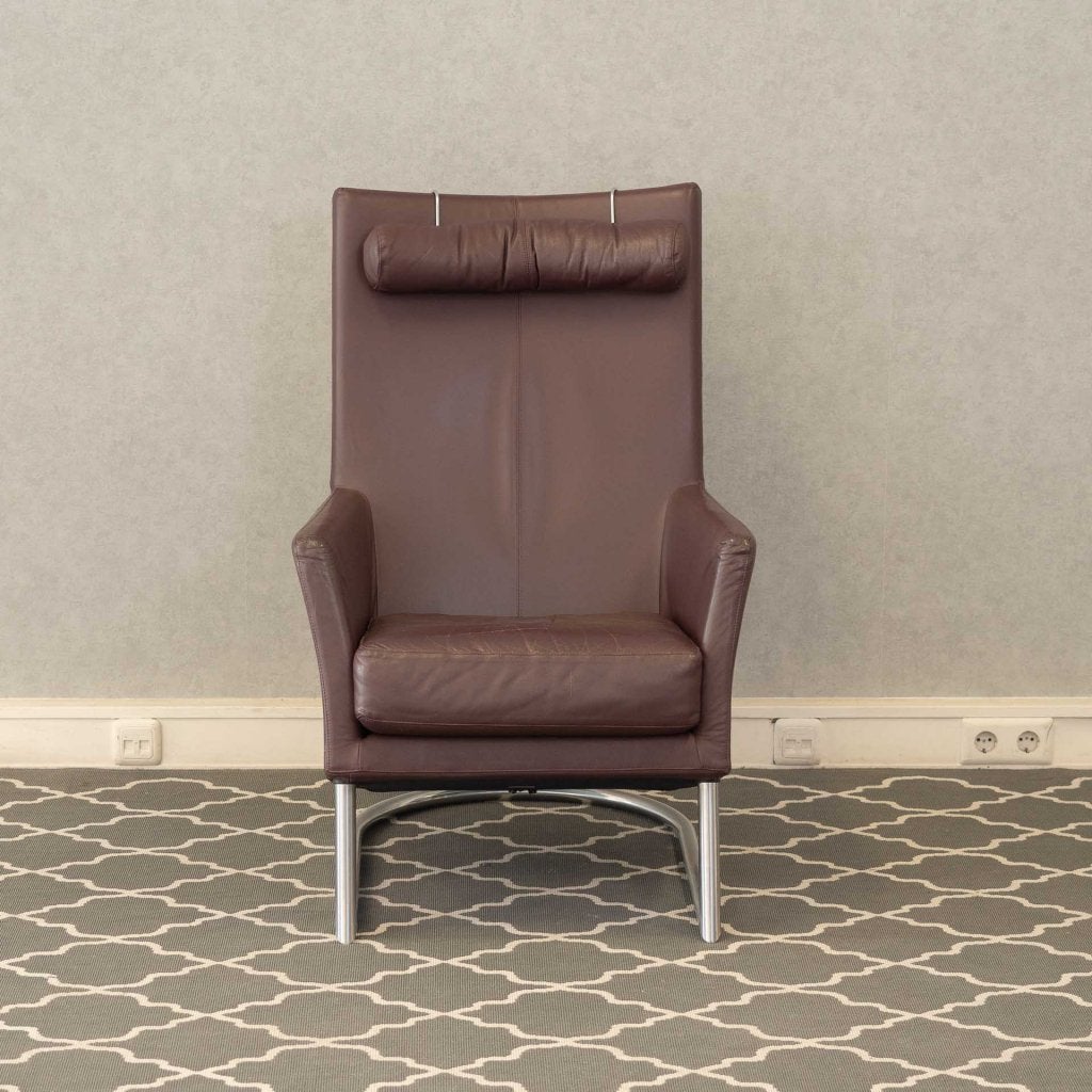 1x Montis Madonna fauteuil - aubergine, Huis en Inrichting, Niet ingevuld, Niet ingevuld, Leer, Ophalen of Verzenden