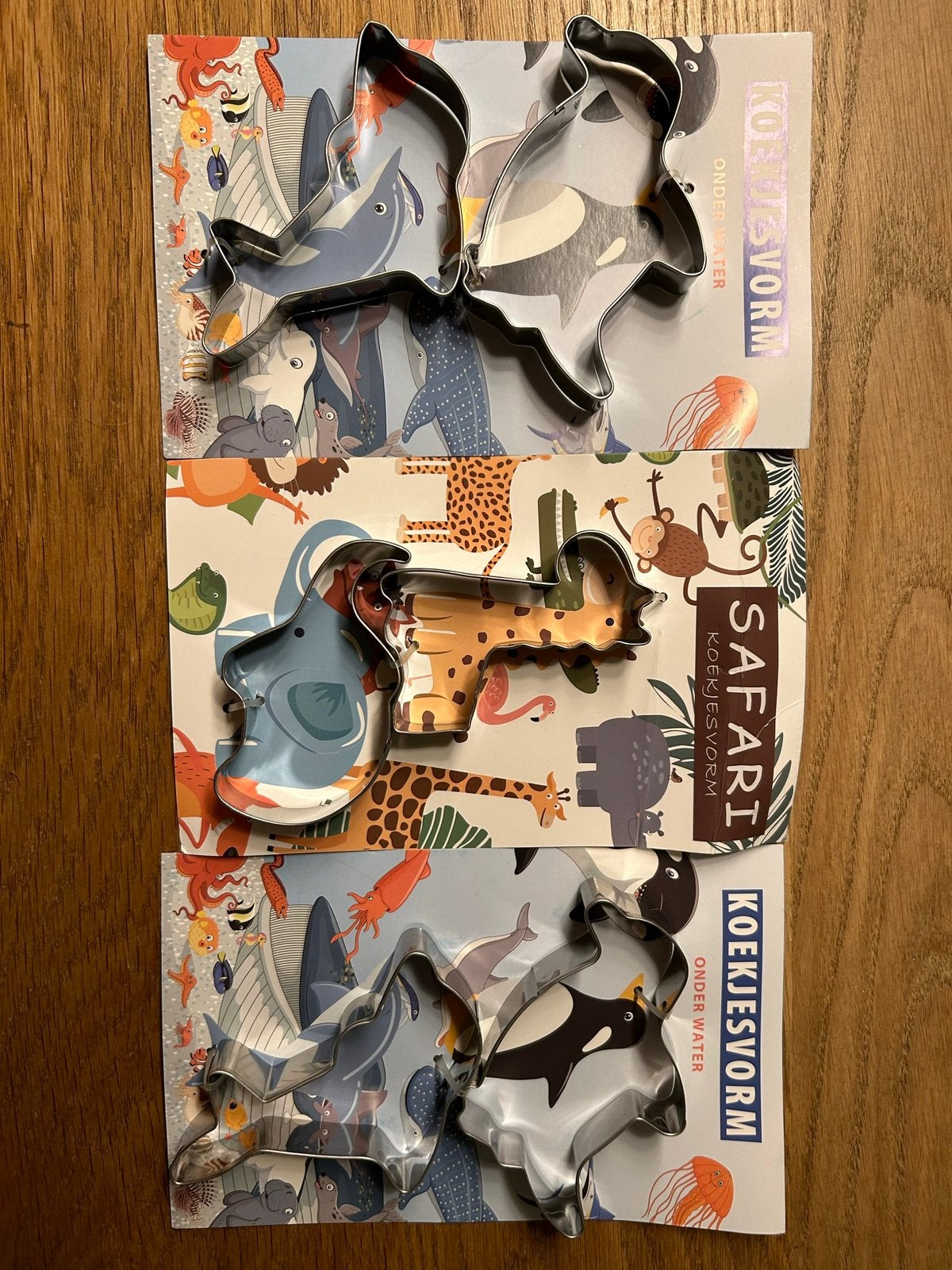 Koekjes vormen kruidvat safari 1x en water 2x samen 1,50, Ophalen of Verzenden, Nieuw, Taarten of Cupcakes, Bakvorm