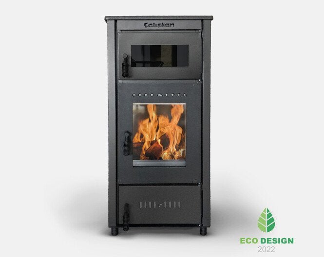 Stalen Houtkachel met oven | ÇALIŞKAN Model 302 (7kw), Niet ingevuld, Niet ingevuld, Ophalen of Verzenden, Vrijstaand