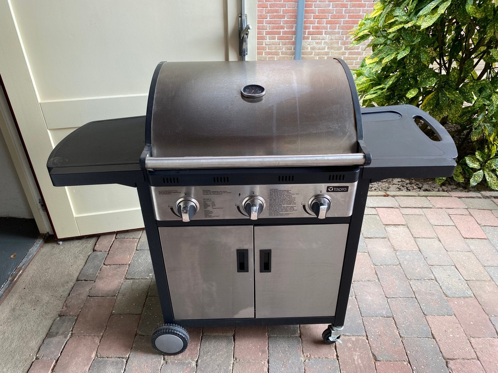 Gas barbeque met gasfles, Ophalen, Gebruikt